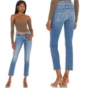 MOTHER The Mid Rise Dazzler Crop Ankle Fray Jeans We’re All In This Together 26